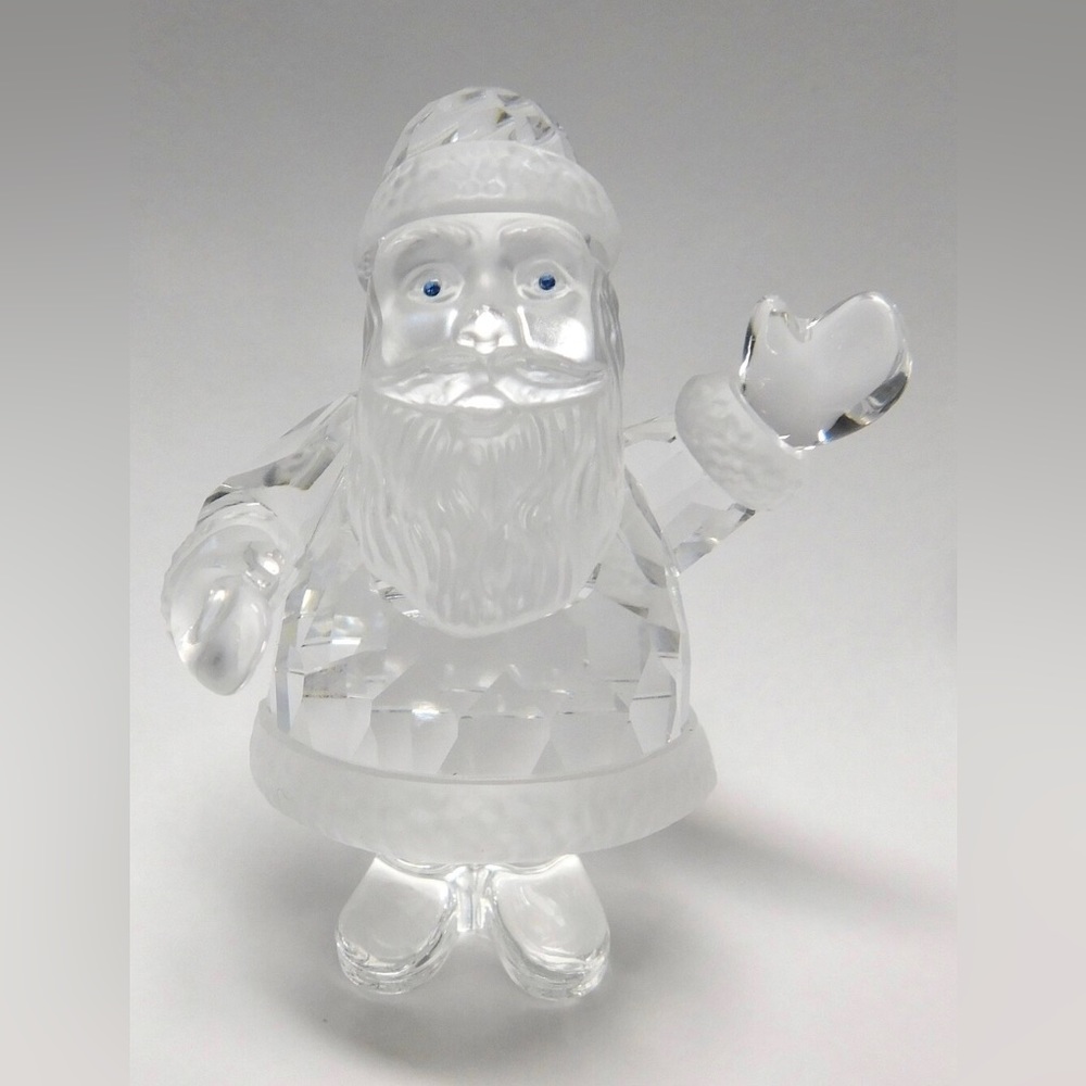 Swarovski Crystal Blue Eyes Santa Claus Figurine Retired 2 3/8" No Box